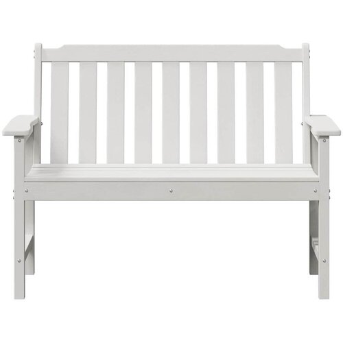  Vrtna klupa Bijelo 120 x 59 x 88 cm HDPE Slike