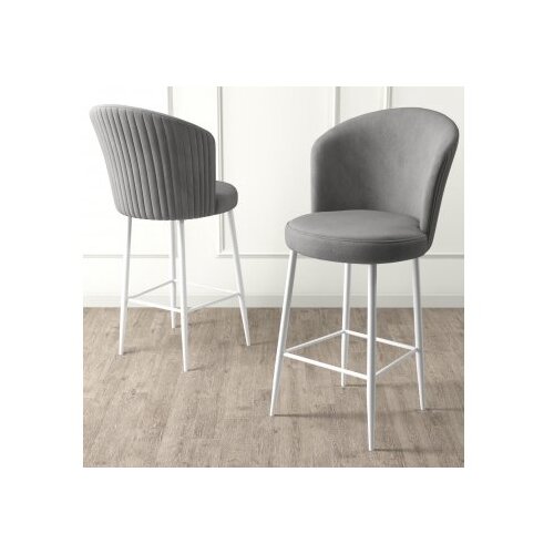 Hanah home set barskih stolica Fora, 4 dijela, sivo-bijela Cijene