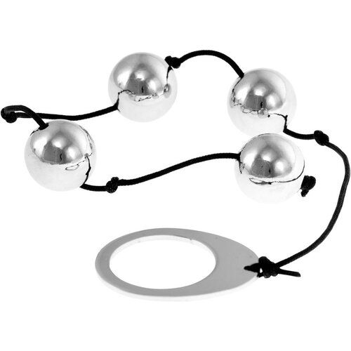 Me You Us Heavy Metal Anal Beads Silver Cene