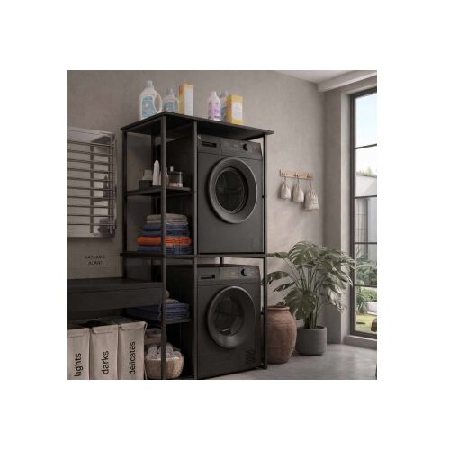 Hanah home Polica za ve&amp;scaron; ma&amp;scaron;inu Vento Black Slike