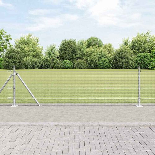  Zavareno žičano ogradno mreža s betonskom podlogom 100 x 0,4 m Slike