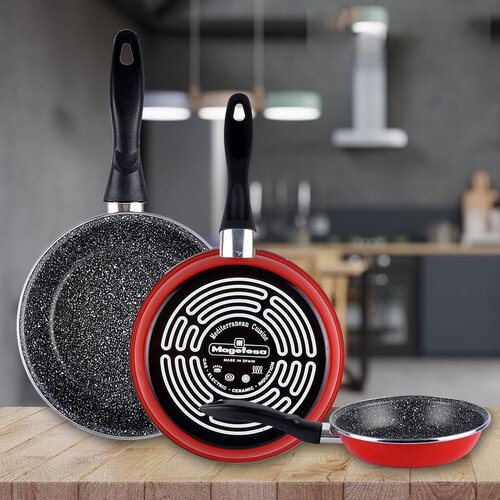 Vitrinor Ponev K2 Red 28cm / rdeča / indukcija / kamnita prevleka, emajl, (5000198672) Slike