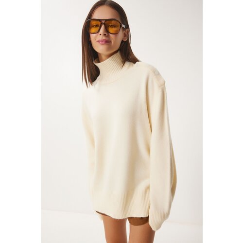 Happiness İstanbul Women's Ecru Turtleneck Knitwear Sweater Cijene