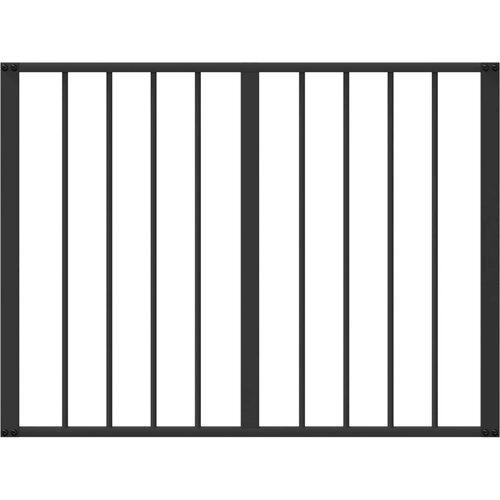  Vrata za pse 10 pcs Crna 80 x 60 cm Cinkani čelik Slike