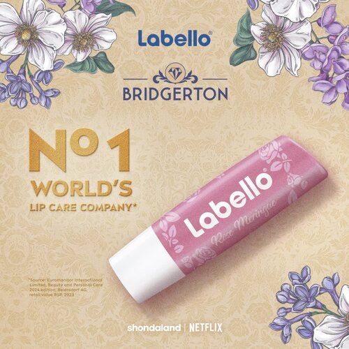 Labello Bridgerton Rose Meringue hidratantni balzam za toniranje usana 4.8 g Slike