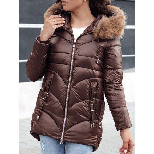 DStreet Women&amp;#039;s winter jacket with hood WINTERCHIC coffee Slike