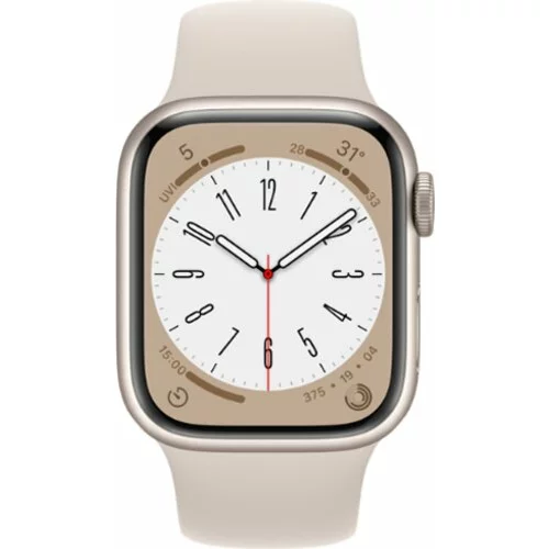 Apple Watch Series 8 45mm (GPS) Aluminium Starlight Gold Case Sport Band Zlata