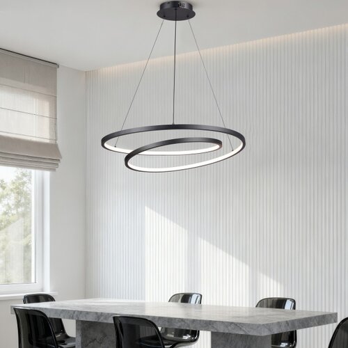  Brilagi-LED prigu&amp;scaron;iva luster na sajli TWISTER LED/75W/230V prečnik 70 cm crna +DO Slike