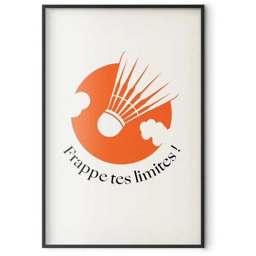  Plakat - Shuttlecock Against the Orange Sun 40x60 Crni okvir Slike