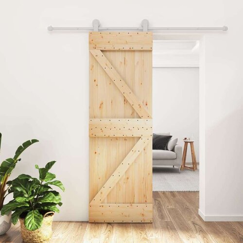  Klizna vrata s priborom za montažu 70 x 210 cm masivna borovina Slike