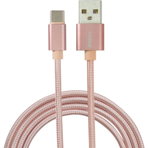 Eightt Kabel osemt USB 2.0 A tipa C 1M Traitzado de Nylon Rosa, (21090992) Slike