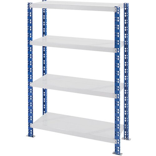 eurokraft basic univerzalen sestavljiv regal, stabilen, polica iz jeklene pločevine, vxšxg 1508 x 1050 x 400 mm, osnovni regal Cene
