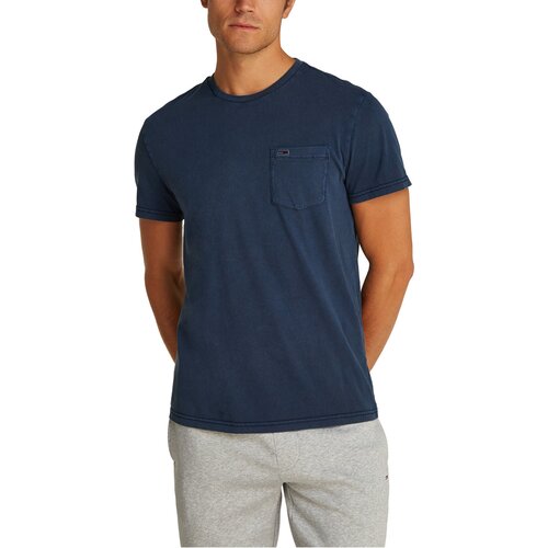 Tommy Hilfiger Polo majice dolgi rokavi TJM WASHED POCKET DM0DM20332 Modra Slike