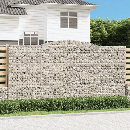 Lučne gabionske ko&amp;scaron;are 4 kom 400x50x200/220cm pocinčano željezo Slike