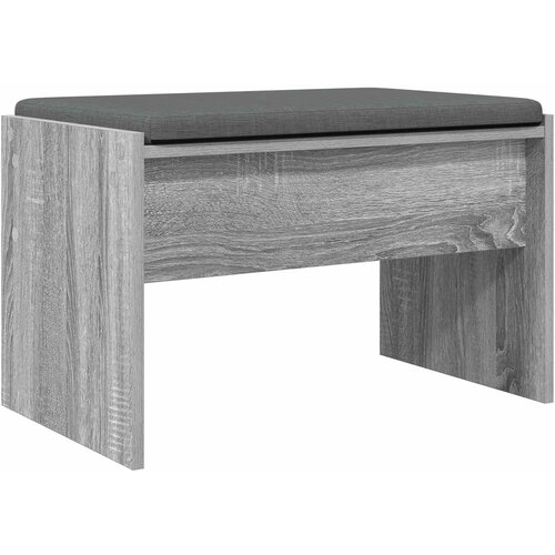  Klupa za hodnik s jastukom Siva Sonoma 63 x 38 x 40 cm Slike