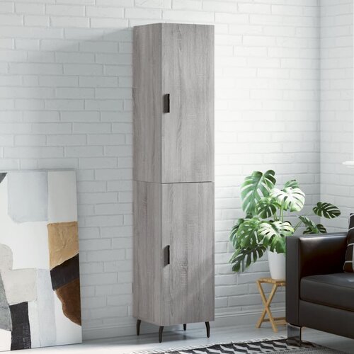 vidaXL Visoka komoda siva sonome 34 5x34x180 cm od konstruiranog drva Cijene