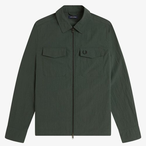 Fred Perry Jakne ZIP OVERSHIRT Zelena Cene
