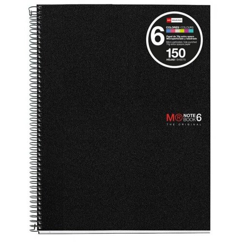 MiquelRius bilježnica a5 70g 150l spiralna kocke basic crna pp 2827 Slike
