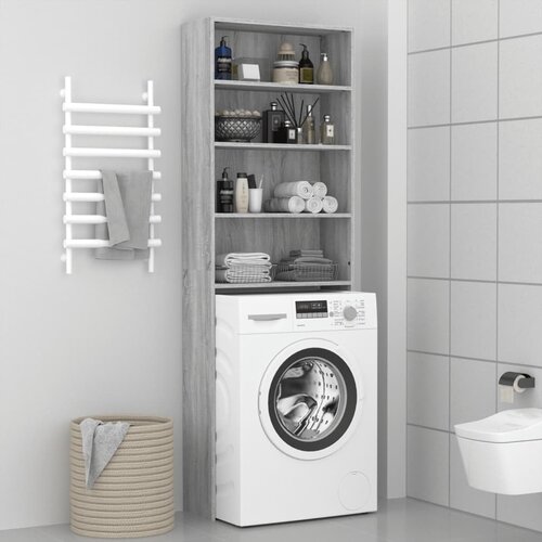vidaXL Omara za pralni stroj siva sonoma 64x24x190 cm Cene