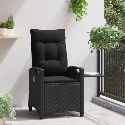  Ležaljka u vrtu Crna 56 x 60 x 112 cm poliratan Slike