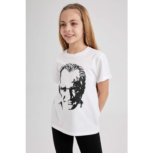 Defacto Girls Atat&amp;uuml;rk Printed Short Sleeve T-Shirt Slike