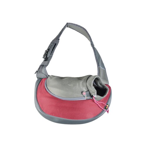 Duvo sarah crazy paws torba za ljubimce, s, 25x15.5x43cm, crveno-siva Slike