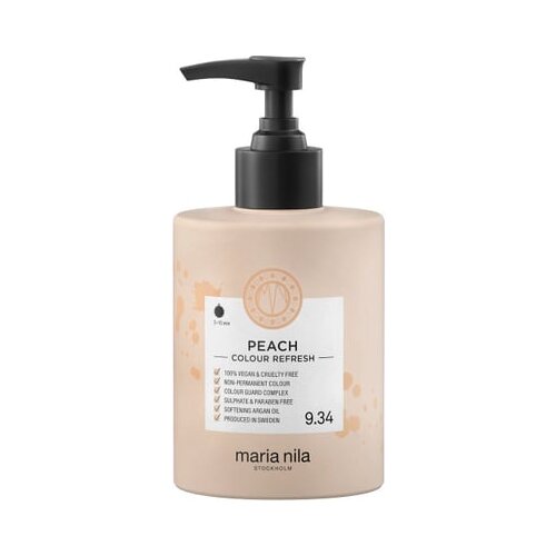 Maria Nila Colour Refresh Peach blaga hranjiva maska bez trajnih pigmenata traje 4 &amp;ndash; 10 pranja 9.34 300 ml Slike
