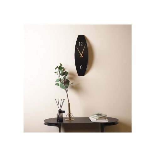 WALLXPERT APS137MS Dekorativni metalni zidni sat, Crni Cene
