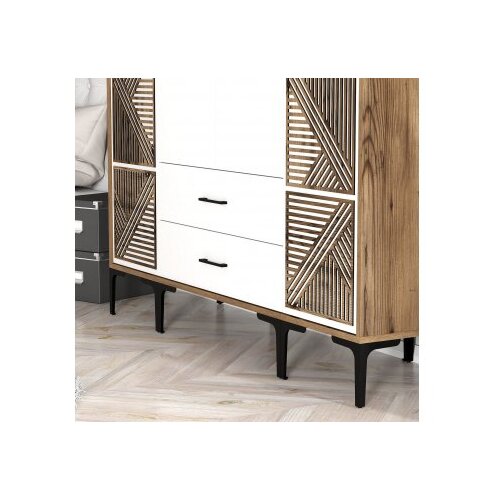 Hanah home garderober kumsal ptp walnut white Slike