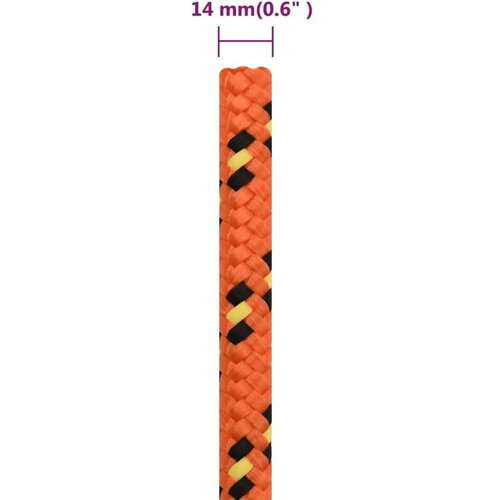 VidaXL Brodski konop narančasti 14 mm 50 m od polipropilena Slike