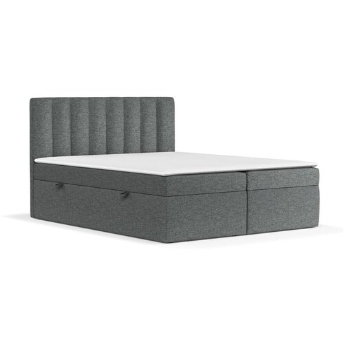 Maison de R&amp;ecirc;ve Temno siva boxspring postelja s prostorom za shranjevanje 160x200 cm Novento &amp;ndash; Slike