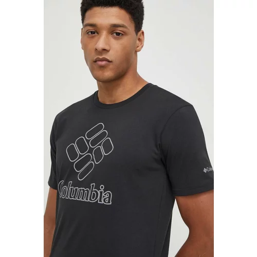 Columbia Športna kratka majica Pacific Crossing II črna barva