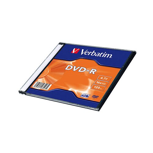 Verbatim DVD-R, 4,7 GB,16X,MATT SILVER SLIM CASE Slike