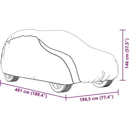  Automobilska navlaka za cijeli SUV s trakama srebrna L PEVA Slike