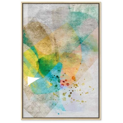  Slika - Butterfly and Dreams (1 Part) Vertical 80x120 U prirodnom drvenom okviru Slike