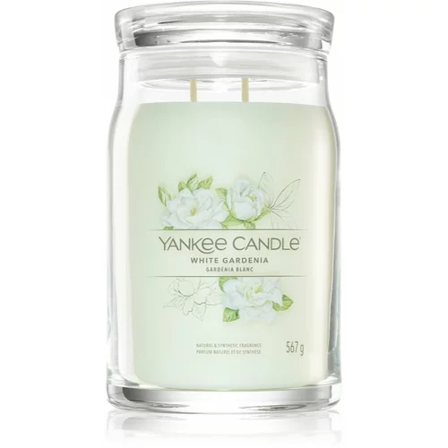 Yankee Candle White Gardenia dišeča sveča Signature 567 g