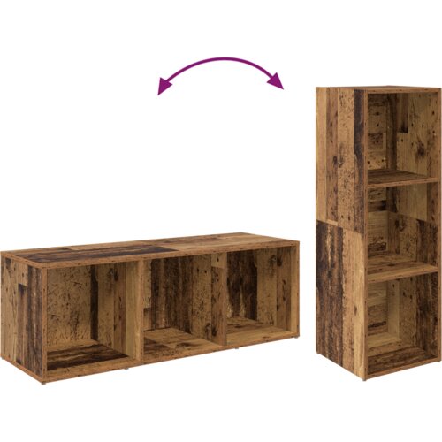  Komplet TV omaric 4 pcs Star les 37 x 35 x 107,5 cm - - Rjava - 58.6 - 37 x 35 x 107,5 cm - 2025-vidaXL-Uvoz_2 Slike