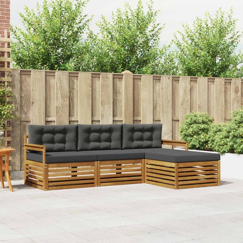 Set vanjskih sofa Prirodna i antracit 249,5 x 162,5 x 73 cm Cene