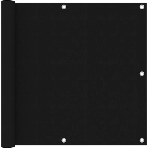 Balkonski zastor crni 90 x 600 cm od tkanine Oxford Cijene