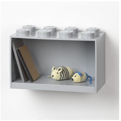 Lego Dječja siva zidna polica Brick 8 Cijene