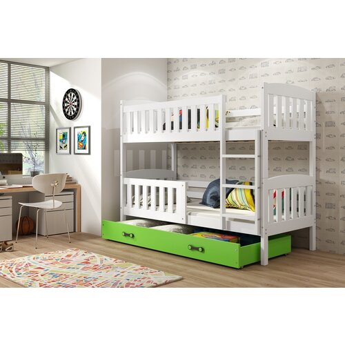 BestBed POGRAD KUBUS 200X90 S PREDALOM (VE� BARV) - BELA-Zelena Cene
