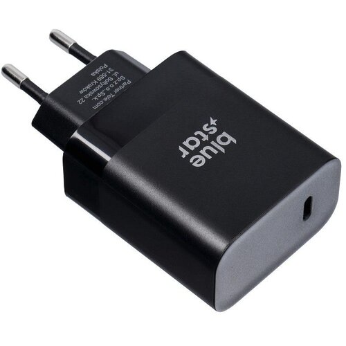 Blue Star USB C QC4.0 PD 3A 45W punjač za telefon + USB C na USB C kabel TFB-TC-45WPD crni Slike
