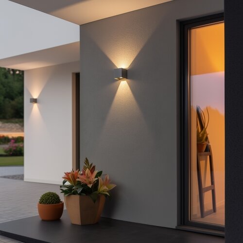  Brilagi - LED spolja&amp;scaron;nja zidna svetiljka CUBE LED/6W/230V siva IP54 Slike