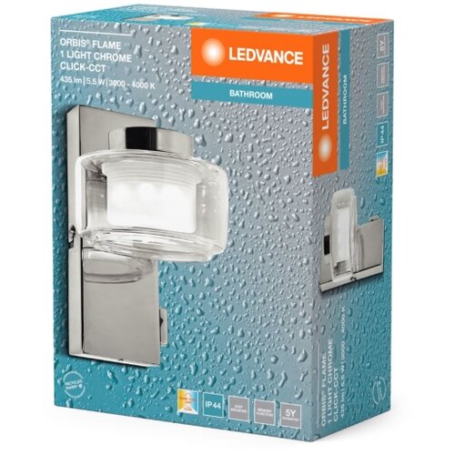 Ledvance LED zidna svetiljka za kupatilo ORBIS FLAME LED/5,5W/230V IP44 hrom Slike