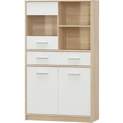 Kondela vitrina 2D1W1S/80, bela/hrast sonoma, teyo Cene