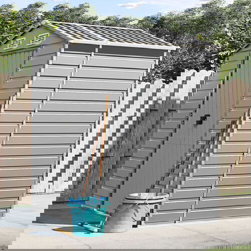 The Living Store Vrtna lopa svetlo siva 191x130x198 cm pocinkano jeklo - Vrtna Lopa, (21472595) Cene