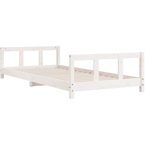  Okvir za dječji krevet bijeli 90 x 200 cm od masivne borovine Slike