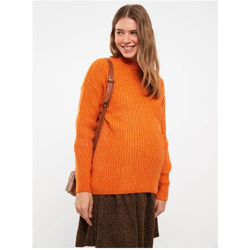 LC Waikiki High Neck Plain Long Sleeve Maternity Knitwear Sweater