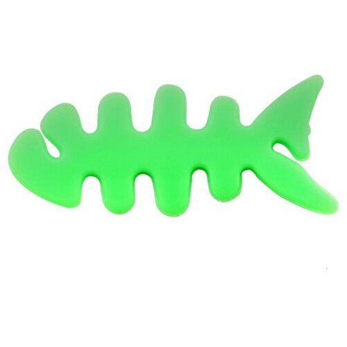 HURTEL Organizator kabla za slu&amp;scaron;alke v obliki ribe, zelen, (22006504) Slike
