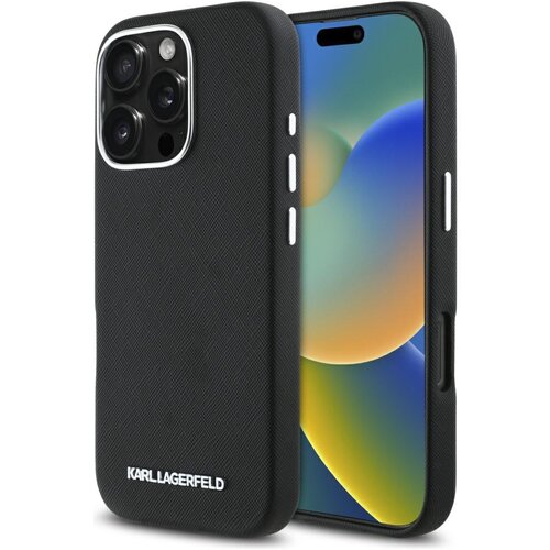 Karl Lagerfeld OVITEK SAFFIANO ZA IPHONE 16 PRO MAX S KOVINSKIM LOGOTIPOM, (5000015550) Cene